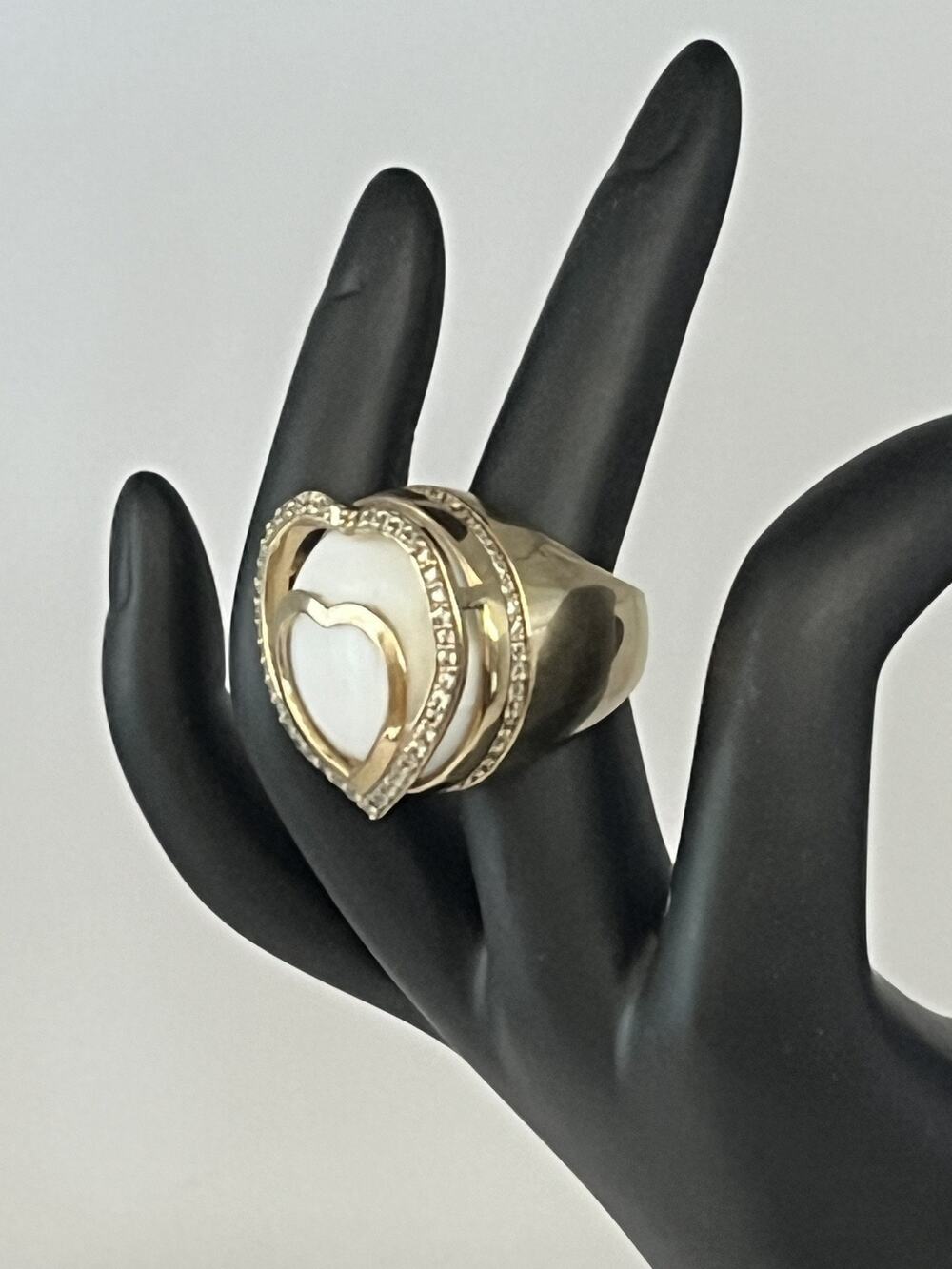 Lauren G Adams Gold-tone Heart Shaped Cocktail Ring - Rare